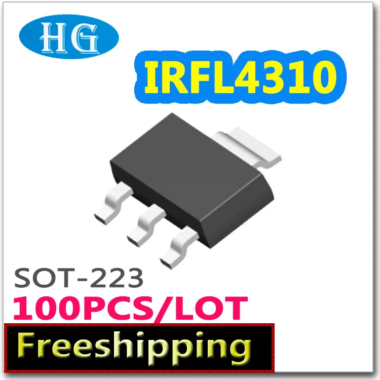 

smd IRFL4310 100pcs SOT223 N-channel 100V 1.6A pdf inside mosfet