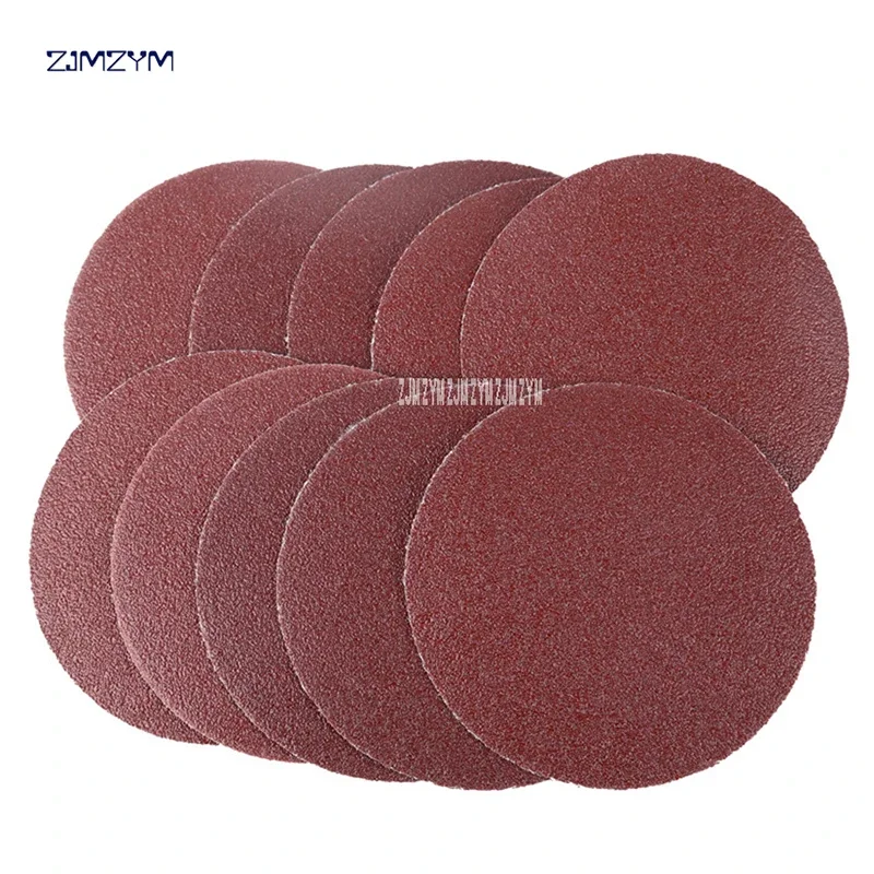 10PCS 100mm /4'' Inch Sanding Discs Hook Loop Sandpaper 60-2000 Grits Round Sandpaper Disk Sand Sheet For Polish