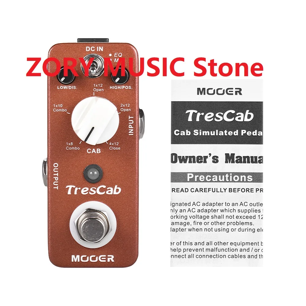 

Mooer TresCab Cab Simulated Guitar Effect Pedal Offers 5 Different Types of Cab Choices