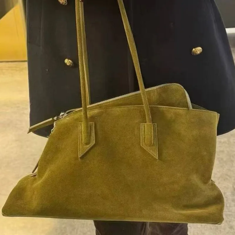 

Creative Frosted Women's Irregular Bag Stylish Zipper Handbag Thin Straps Large Capacity Tote Armpit Bag Commuting Shoulder Bag