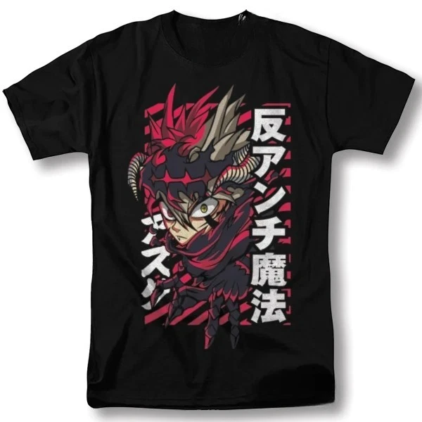 

Summer Black Clover Asta Yuno Shirt Anime Manga Tshirt Anime Manga T-Shirt Personalized Loose Cotton Short-sleeved
