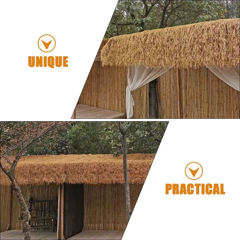 Thatched House Tiles Imitation Roof Carpet Fake Straw Simulation Rugss Decorative for Garden to Weave Blind Lifelike