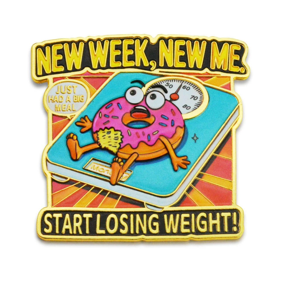 Creative Fridge Magnets for Weight Loss Fitness New Week New Me Home Decoration
