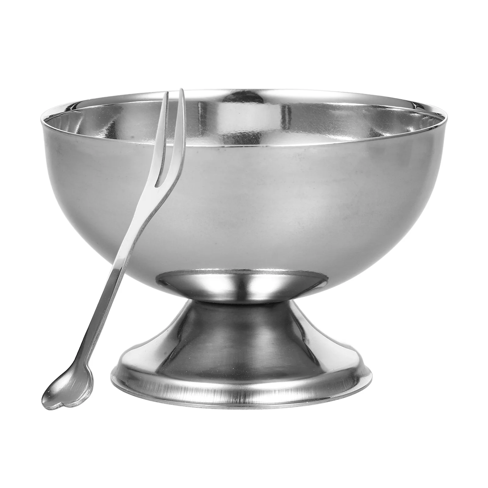 Dessert Cup Cups Ice Cream Dash Bowl Glass Metal for Bowls Fruit Stainless Steel Clear Bank