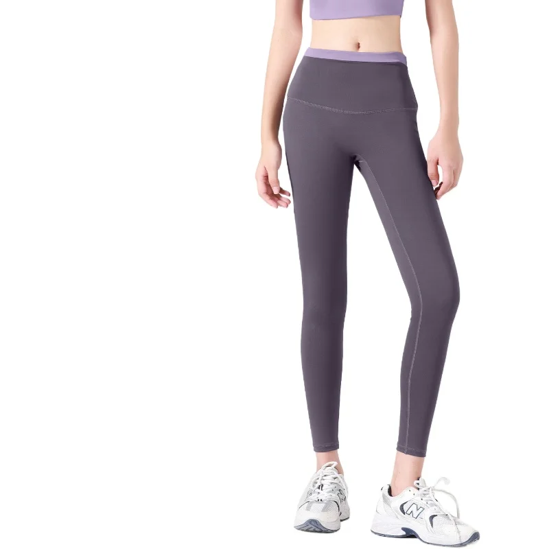 

Peach Hip Splicing Yoga Pants Without T-line, High Waist, Hip Lifting, Running, Fitness Yoga Pants
