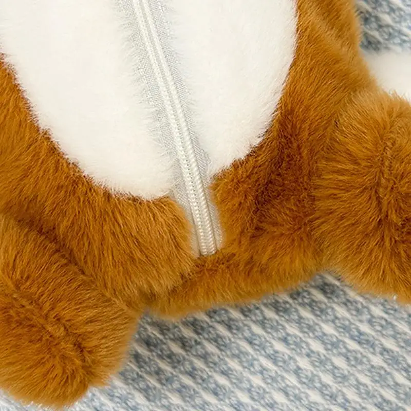 Weiches, flauschiges Plüsch-Fuchs-Federmäppchen mit tragbarem Aufhängering und großer Kapazität für Schüler, Schule, Büro und Schreibwaren-Aufbewahrung. – Detail 21