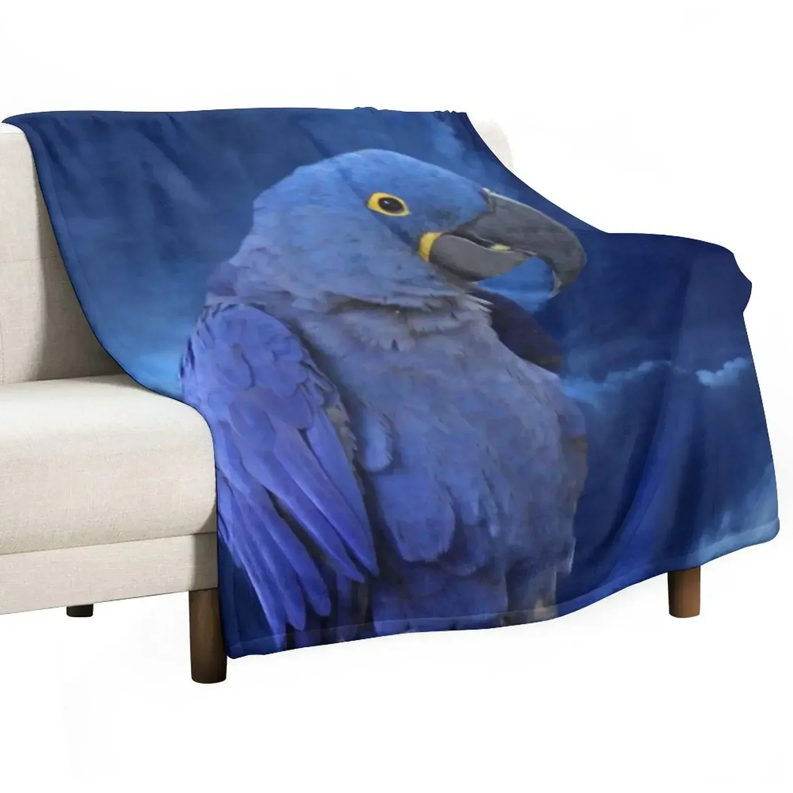 

New Hyacinth Macaw Throw Blanket Summer halloween Blankets