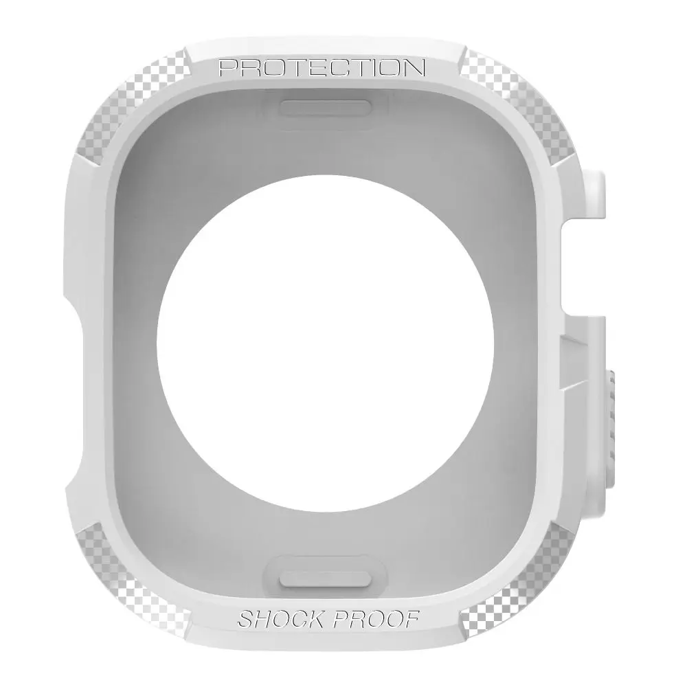 Hoes Siliconen Case Accessoires Shell Holle Beschermframe Anti-Kras Accessoires Screen Protector Voor Apple Watch
