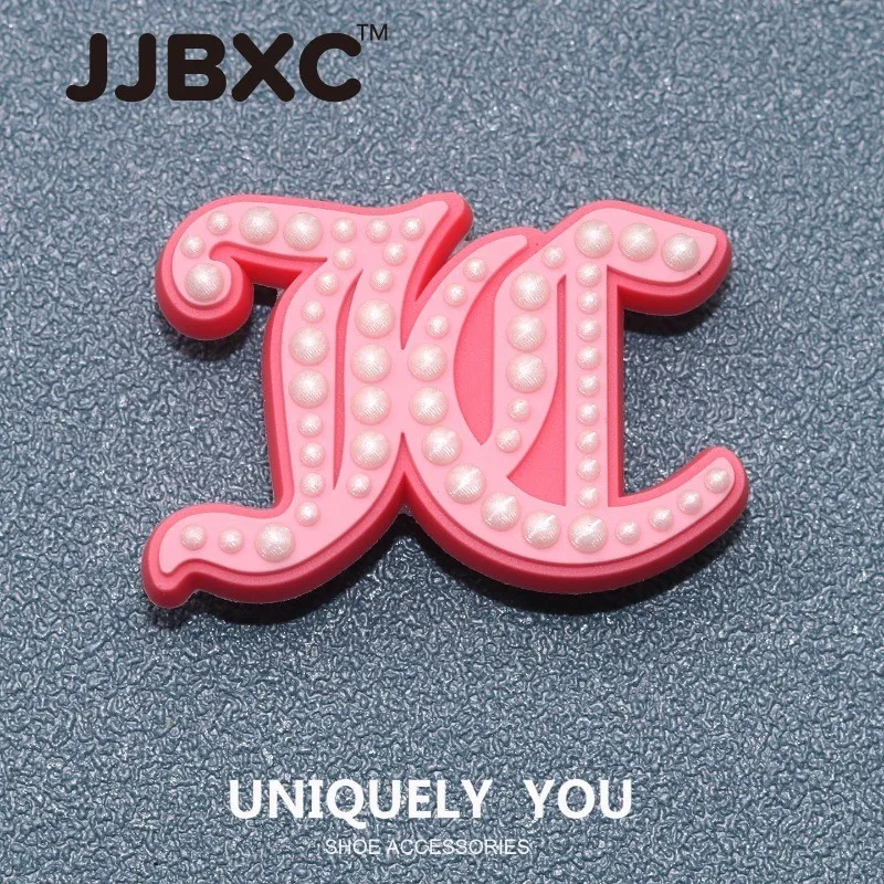 JJBXC CHARM Shoe Buckle Shoe Accessories Pink Letter DIY Fashion Shoes Accessories Suitable for cross Shoes