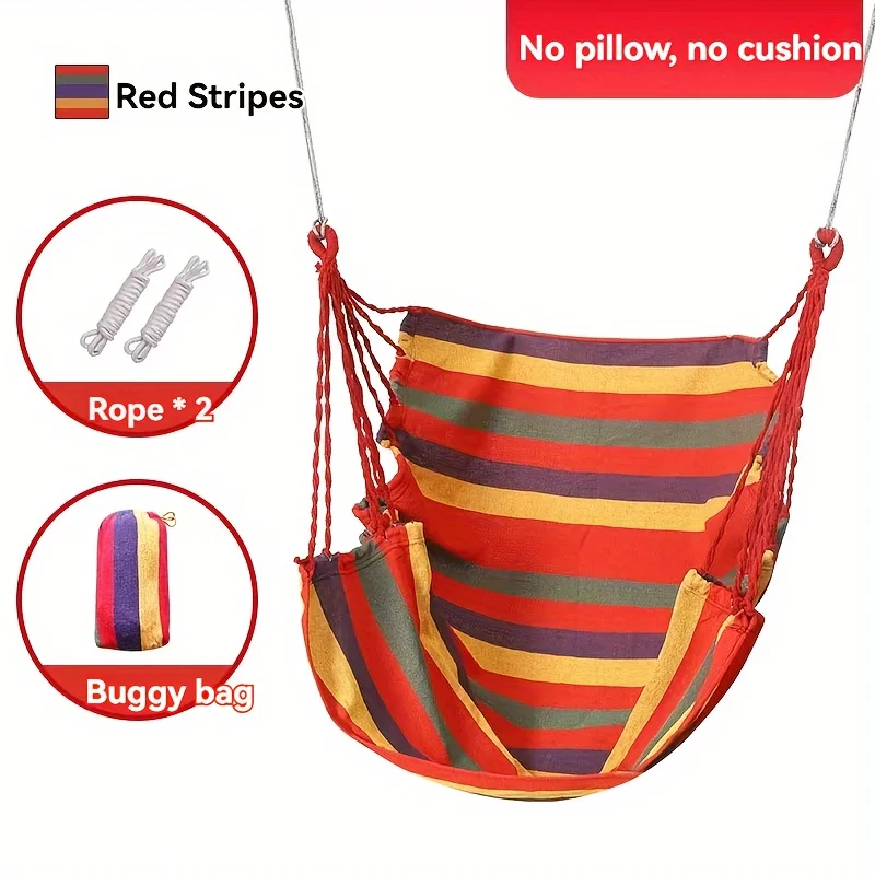 New Outdoor Swing Hammock Canvas Leisure Chair Or Cushion Dormitory Hammock Swing Rocking hanging chair(With Storage Bag