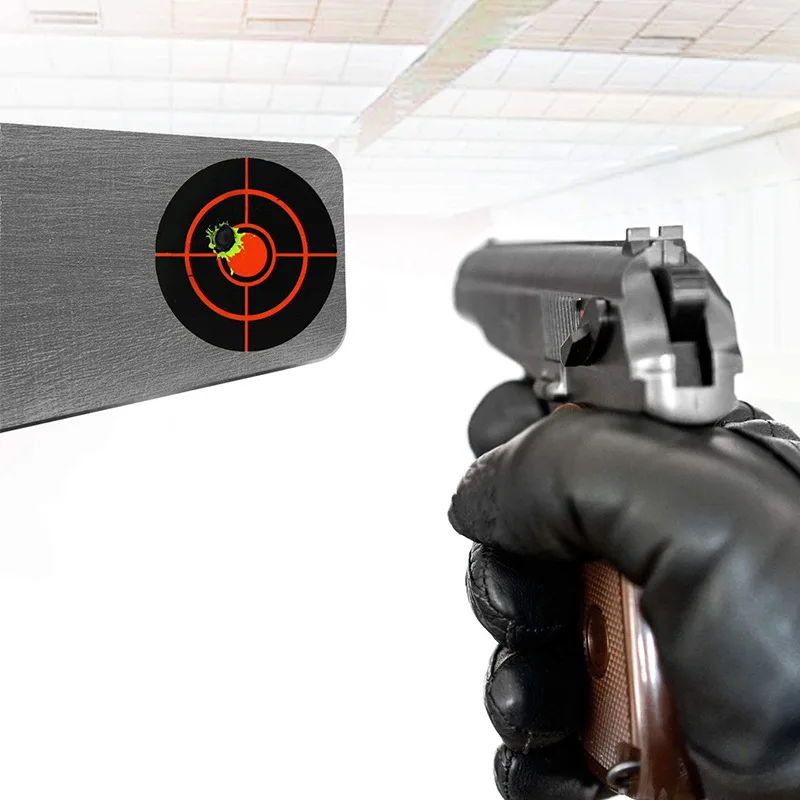Stiker Target 14 tipe, stiker Target 7.50cm merekat sendiri, 100/200 buah, gulungan menembak reaktif percikan benturan