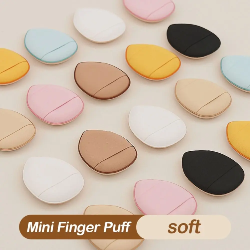 7pcs Mini Size Finger Puff Set Makeup Sponge Concealer Foundation Detail Puff Professional Cosmetic Cushion Puff Makeup Tool