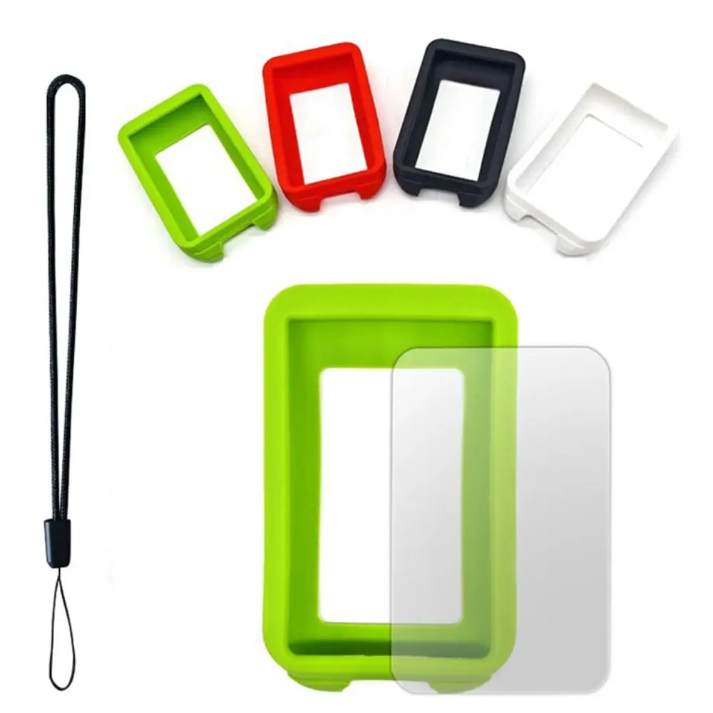 

Silicone Bike Computer Protective Cover Soft Edge Shockproof Screen Protector Film with Lanyard Durable for iGPSPORT iGS800