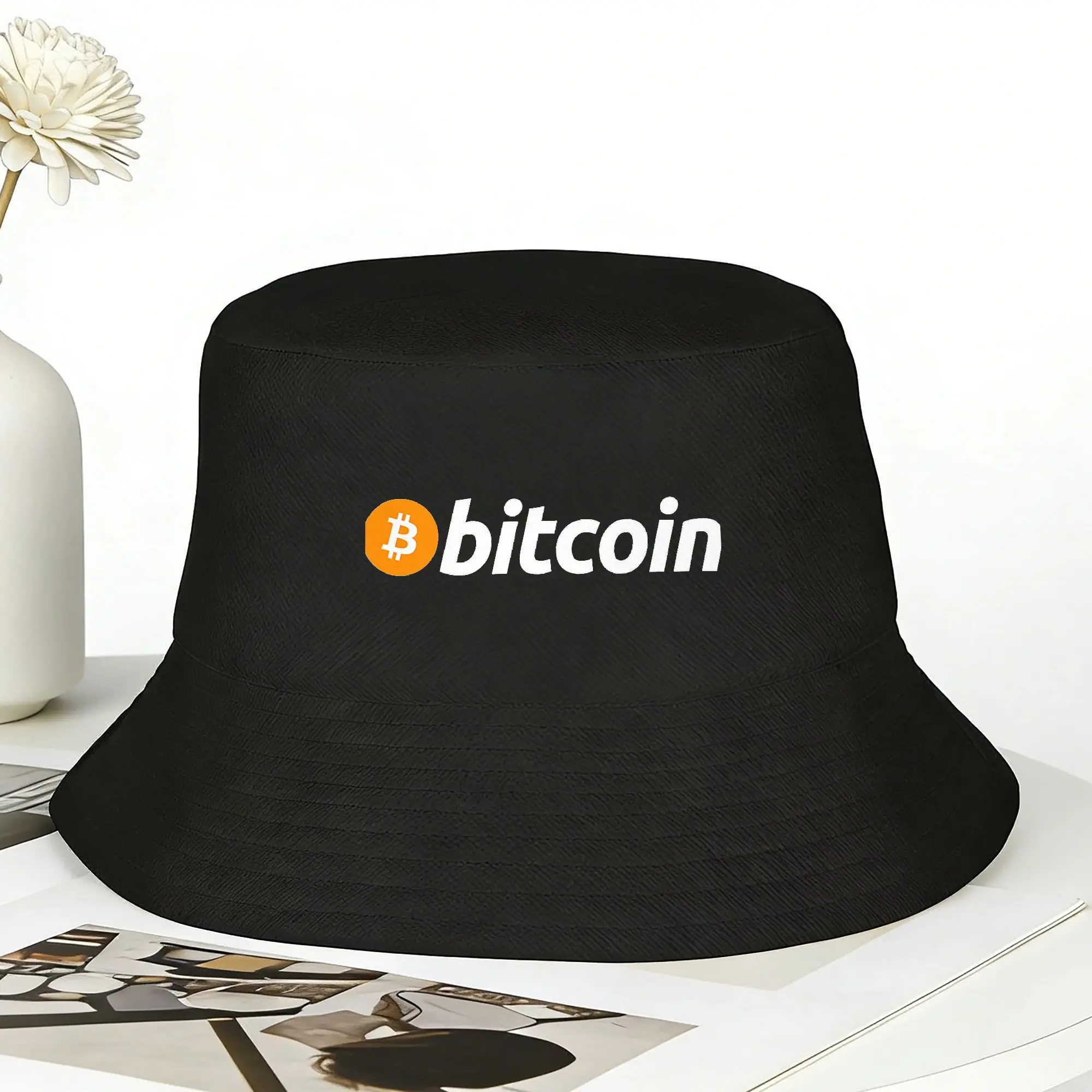 Bitcoin  BTC Bucket Hat  Street Style Fisherman Caps Personality Beach Travel Visor Hats For Unisex Casual Graphic Cap