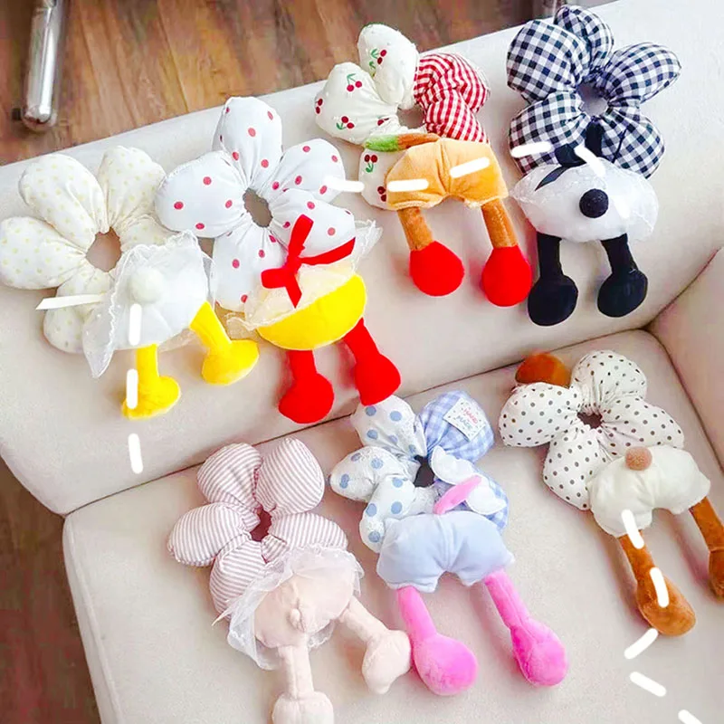 

New Disney Mickey Large Intestine Hair Hoop Cartoon Grid Flower Oversized Hair Hoop Headaccessory Mickey Mouse Girl Gift