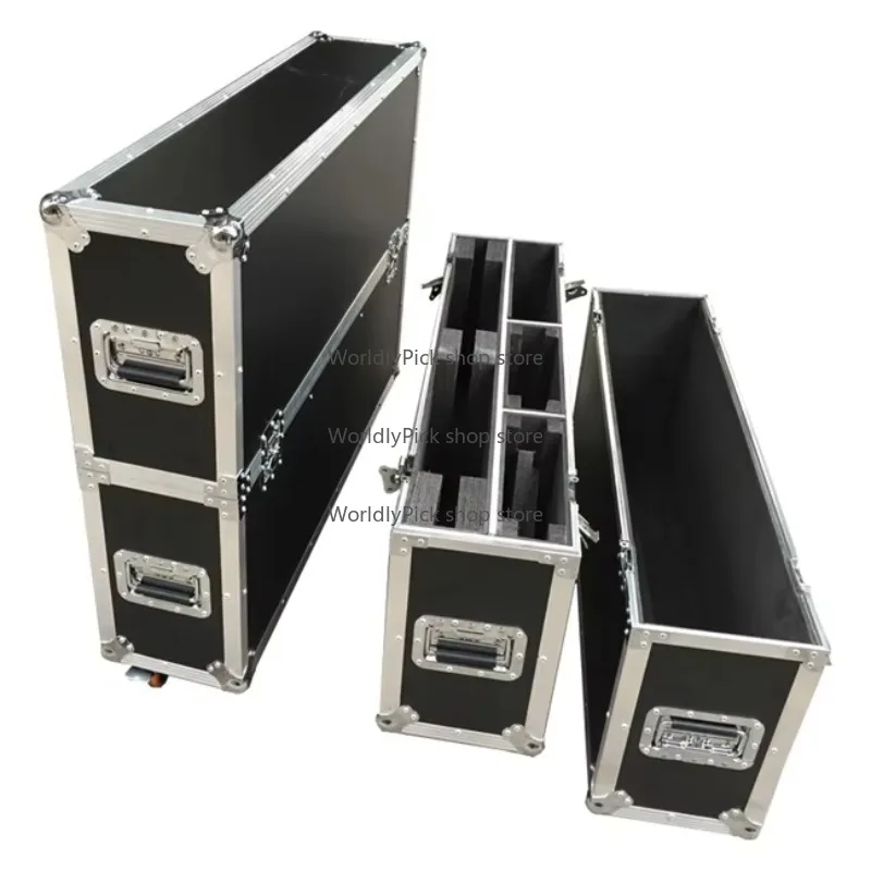 

Customized Triple Plasma LCD TV Case Aluminum Flight Case with Wheels for 42" 43" 46" 50" 55" 60" 65" 70" 3D Twin TVs