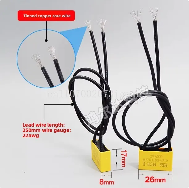 RC Resistance-capacitance Arc Extinguisher 0.1UF 100R 1 2W 600V Contactor Relay Anti-interference Surge Suppressor