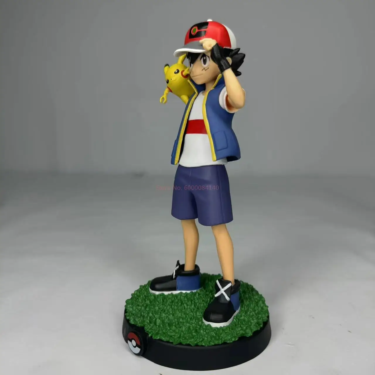 Pokémon Ash Ketchum Anime Action Figure, Ash Ketchum PVC Modelo, Toy Statue, Coleção Ornamento, Presente de Aniversário Infantil, 18cm