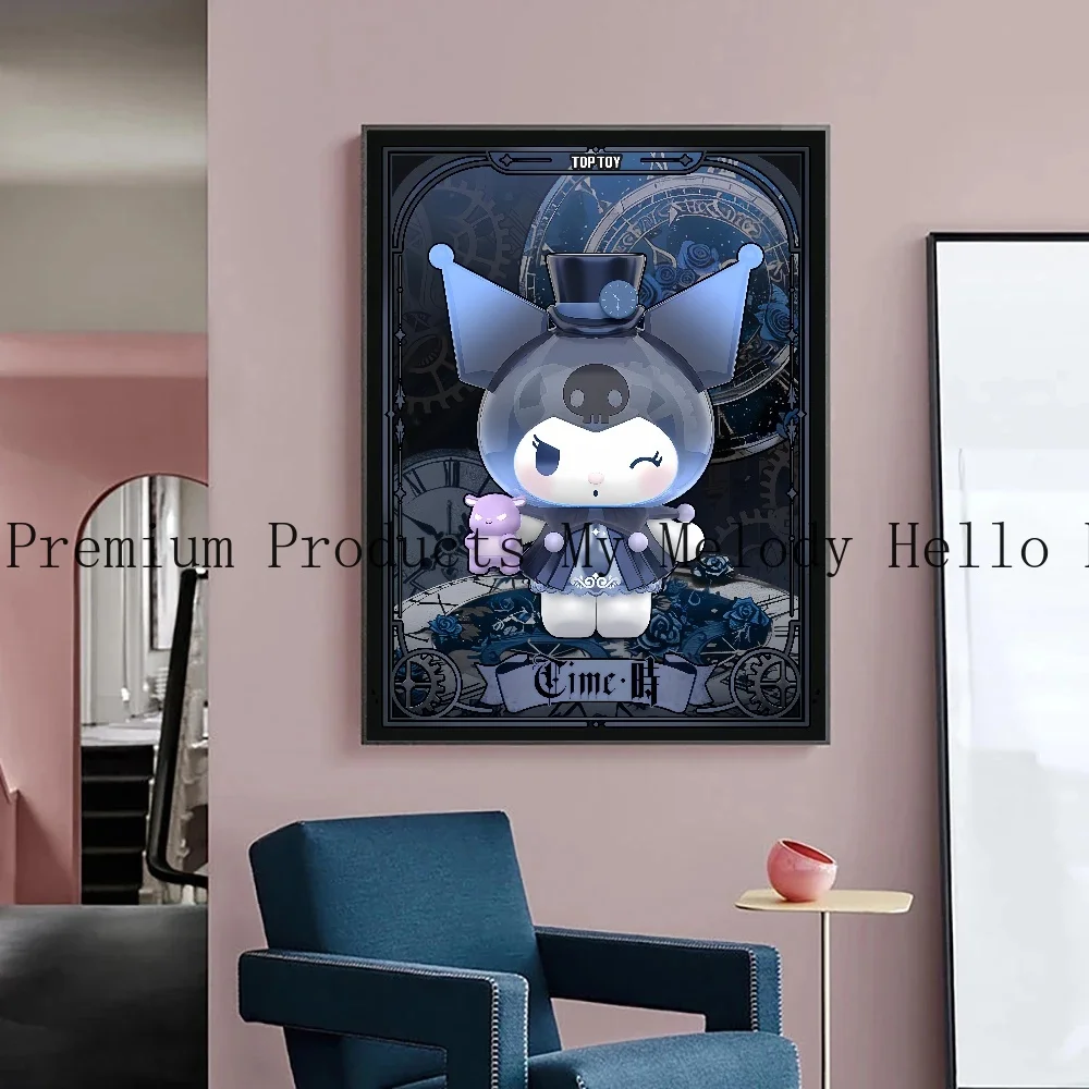 Japan My Melody Anime Figures Kuromi Sanrio HD Poster Wall Art Canvas Painting Modern Wall Prints Room Home Decoration Gift