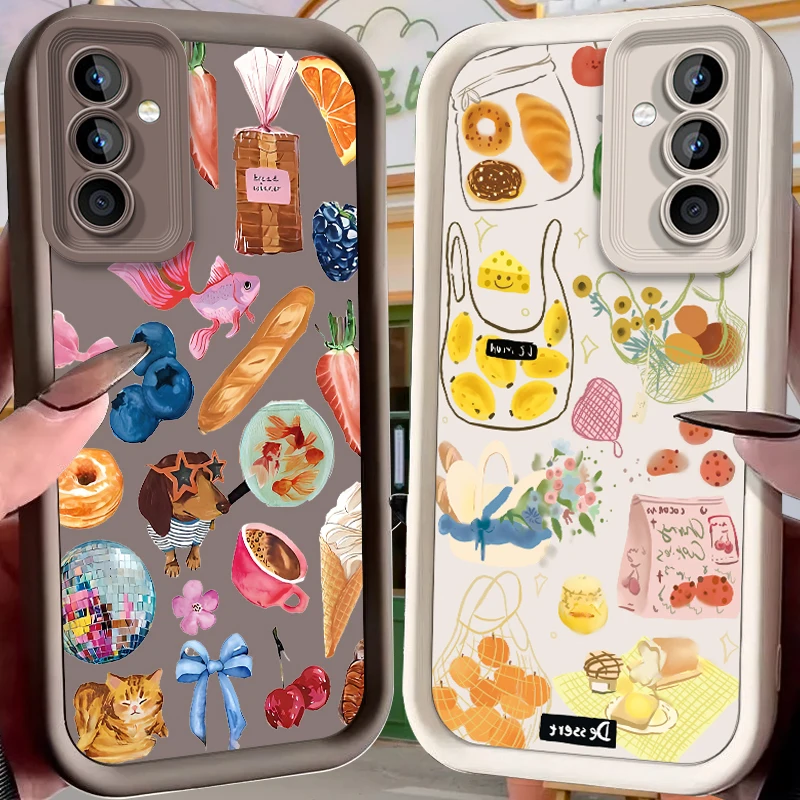 Flower Bowknot Case for Samsung Galaxy A37 A36 A35 A34 A33 A32 A26 A24 A23 A17 A16 A15 A14 A13 A12 4G 5G A07 A06 A05S Soft Cover