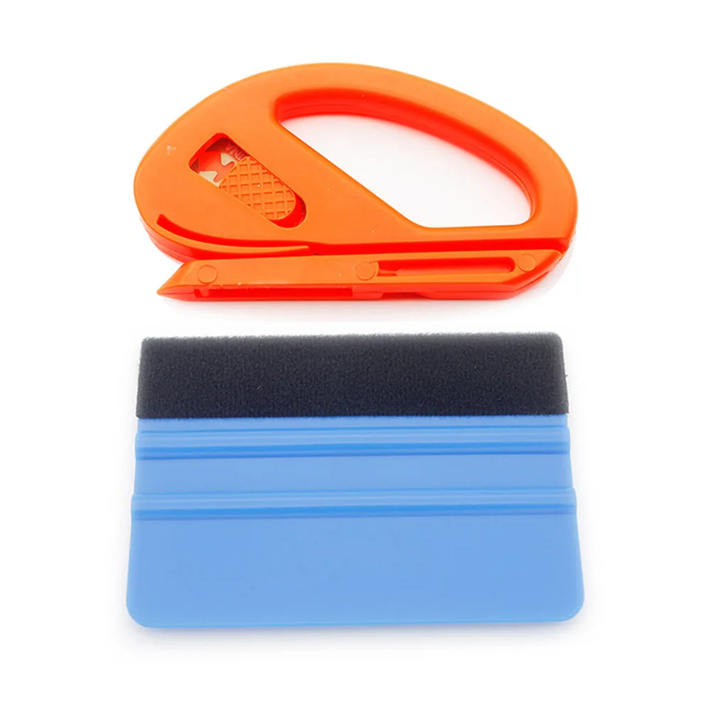 Car window tinting tool, vinyl film cutter, film scraper, tool kit