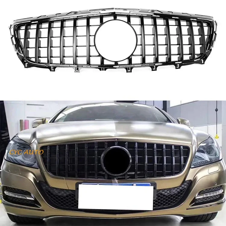 

ABS GT Panamericana Grille W218 Replacement Front Bumper Grill For Mercedes Benz CLS Class W218 body kit 2012 2013 2014