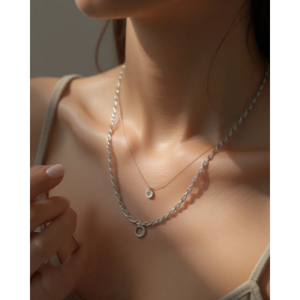 

Серебряная цепочка-веревочка с алмазной огранкой, 14 дюймов