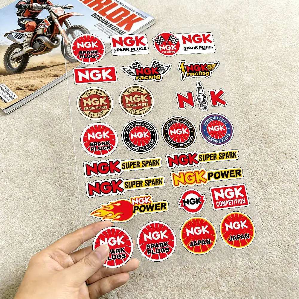 

For NGK Reflective motorcycle stickers, 3M safety warning at night in the dark scooter helmets