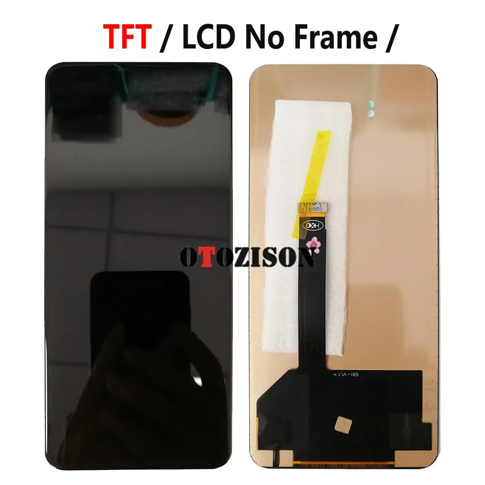 Reno2 Display For OPPO Reno 2 LCD With Frame PCKM70 PCKT00 PCKM00 CPH1907 Screen Touch Digitizer Assembly Replacement 6.5\