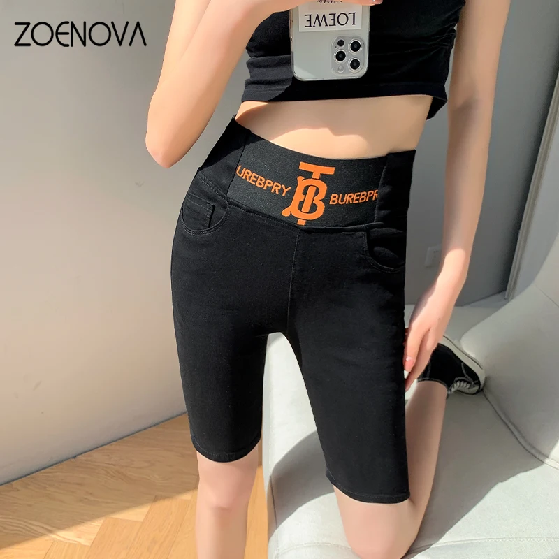 Zoenova-女性用スポーツショーツ,上質なフィットネスウェア,サイクリングショーツ,スリム,ブラック,ストリートウェア,サマーコレクション2022