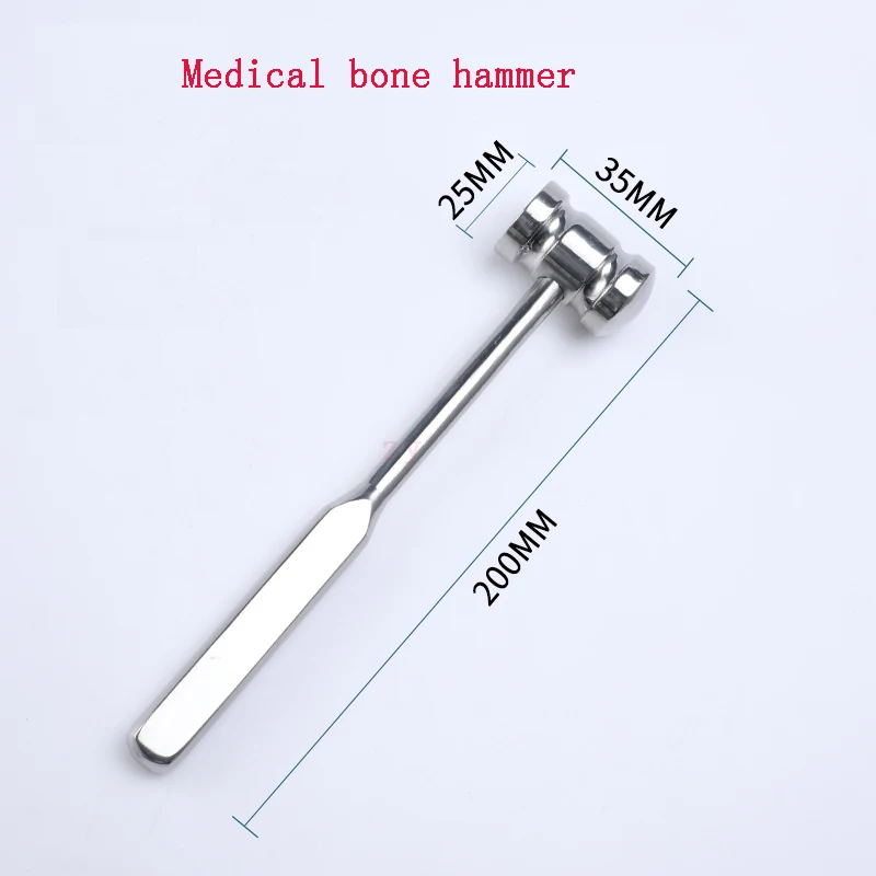 Orthopedic bone hammer, medical bone hammer, wooden handle bone hammer, stainless steel handle bone hammer, medical hammer