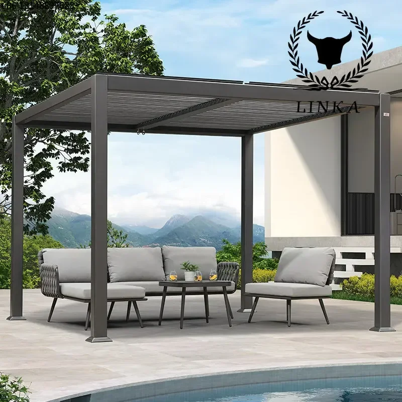 Courtyard pavilion outdoor villa aluminum alloy awning modern simple country garden outdoor terrace garage