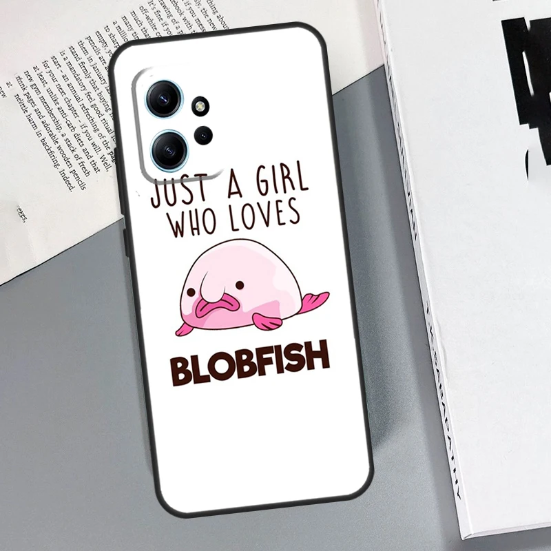 Cartoon Blobfish Case For Xiaomi Redmi Note 12 11 10 9 8 Pro 11S 10S 9S 12S Redmi 12 9C 10C 12C Back Cover