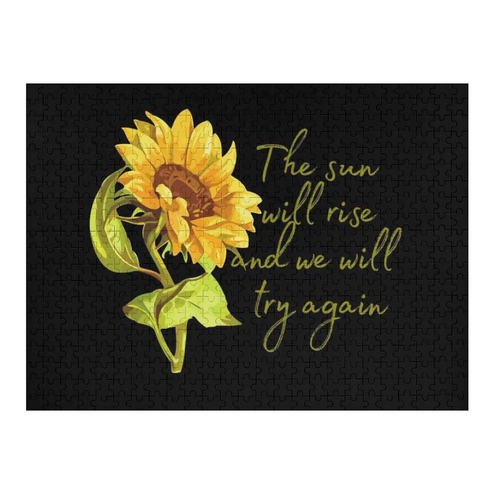 

Солнце поднимает и мы пытаем снова - Пазл с подсолнухом на заказ, фото, деревянное имя, диорама, аксессуары, головоломка