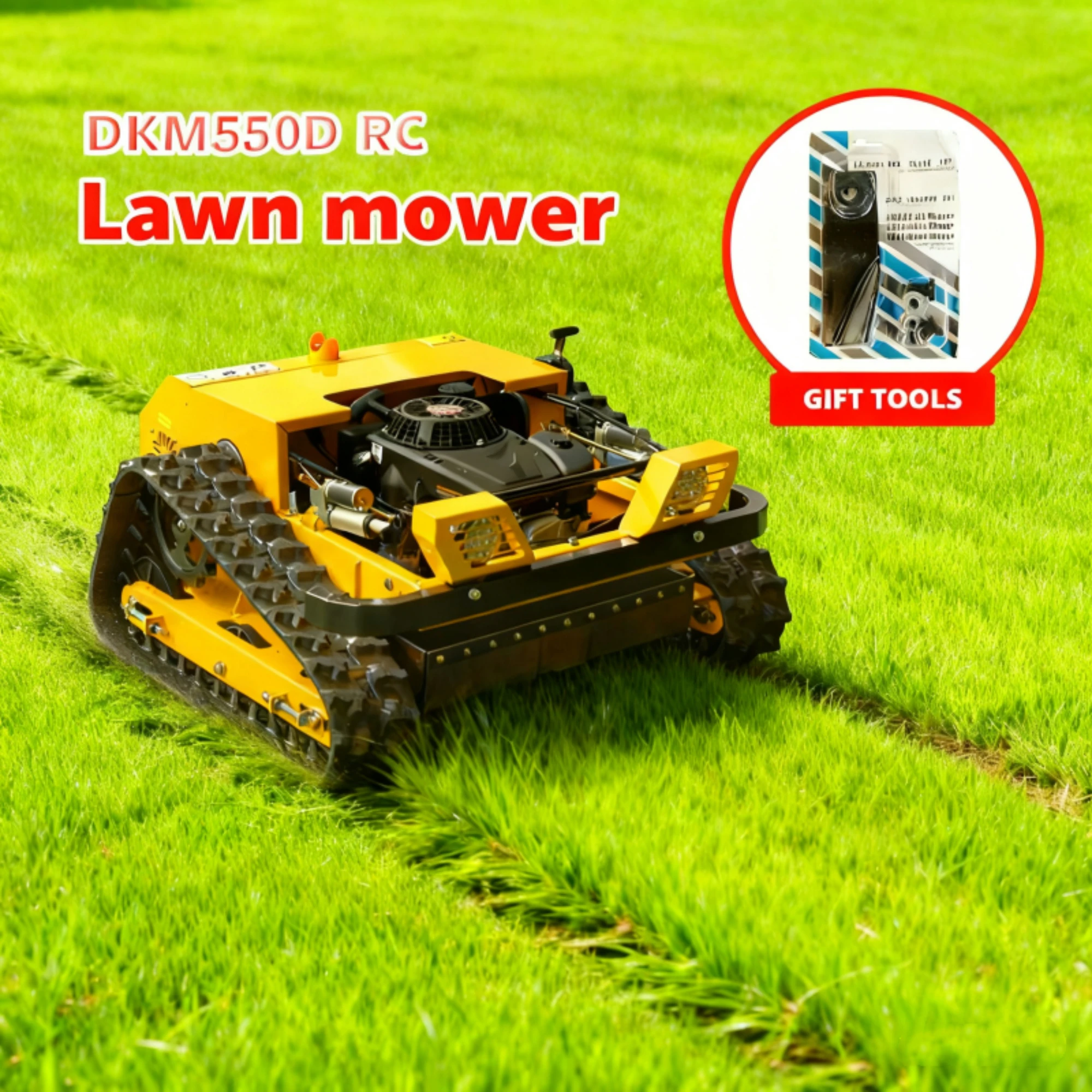 جزازة العشب بجهاز تحكم عن بعد مع سرعة 5 كم/ساعة، محرك 224 سي سي، قاطع بدء التشغيل الذكي عن بعد لجزازة المنحدرات الحادقة مناسبة للحدائق