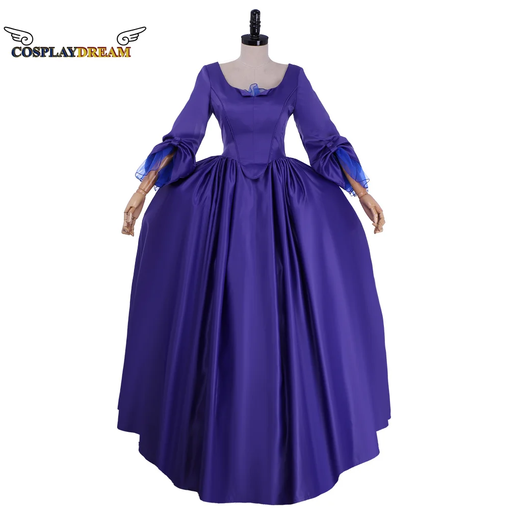 

TV Outlander Claire Randall Cosplay Costume Adult Ladies Medieval Purple Ball Gown Rococo Victorian Elegant Long Dress