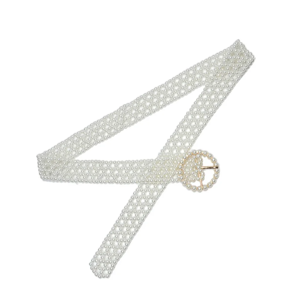 

Women Dress Pearl Waist Belt Stylish All-Match Fashionable Waistband Daily Wear Sexy Body Shaping Belt For Women