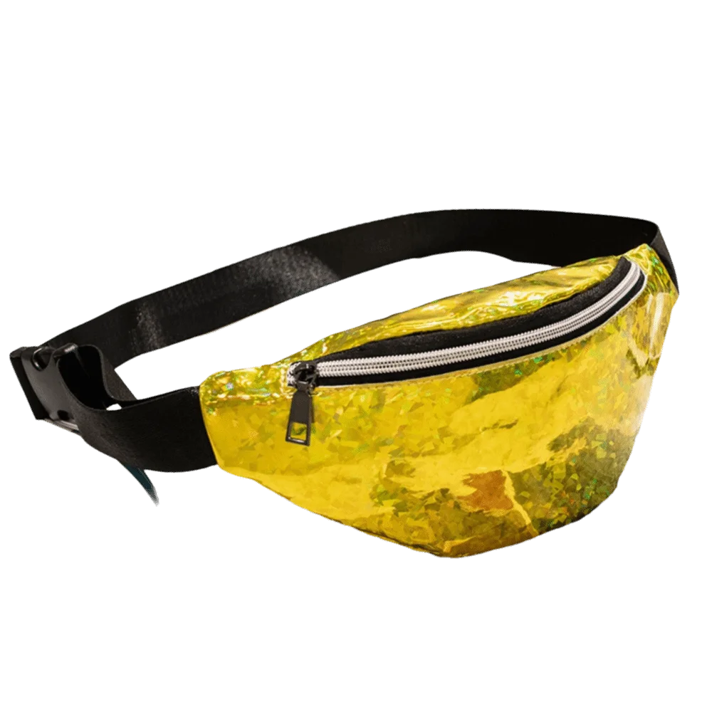 Fashion Elegant Laser Fanny Pack Dazzling Colours Hip Sequins Waist Bag Large Capacity Nylon Holographic Belt Bag Travel
