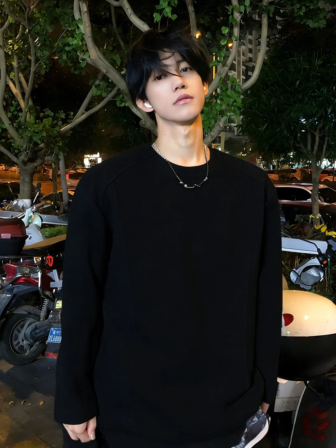 

Мужская толстовка с флисовой подкладкой, длинными рукавами, в стиле пэчворк, утепленная, повседневная, с круглым вырезом, Cleanfit