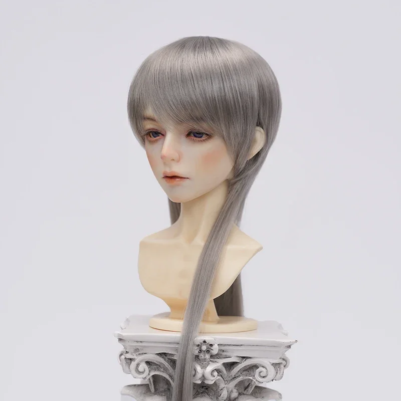 1/3 1/4 1/6 Parrucca per bambola per bambola Bjd Seta morbida Lunga coda di lupo Colori di giunzione Capelli Vestire Casa da gioco Accessori per bambole, Nessuna bambola