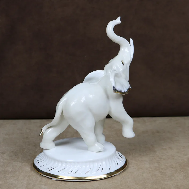 Imagem -06 - Porcelana Circo Elefante Escultura Cerâmica Estátua Doméstico Animais Selvagens Mascote Artesanato Ornamento Decoração Mobiliário