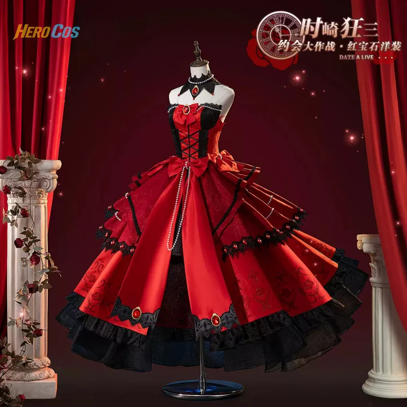 

DATE A LIVE Tokisaki Kurumi Cosplay Costume Halloween Party Gorgeous Uniform Accessories Props Complete Set HERO Cos