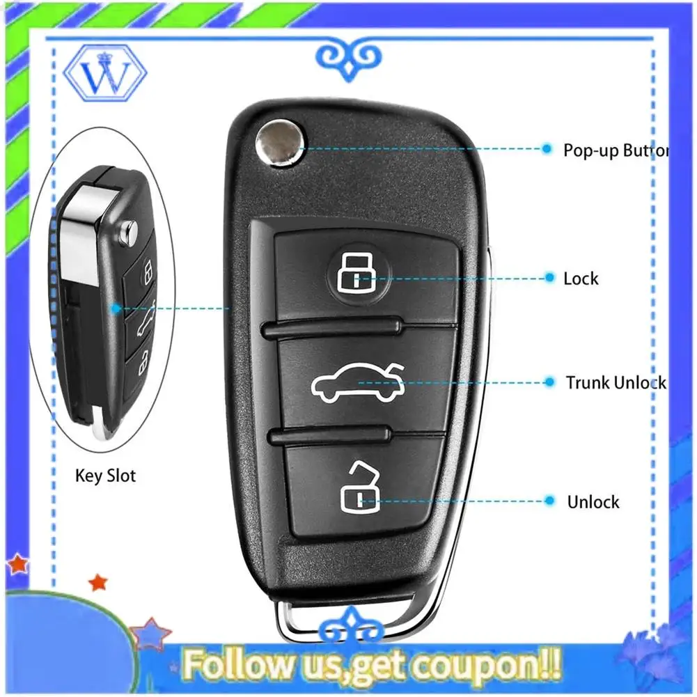 M46K-для Xhorse XKA600EN Универсальный проводной дистанционный брелок с 3 кнопками для A6 Q7 Тип для VVDI Key Part