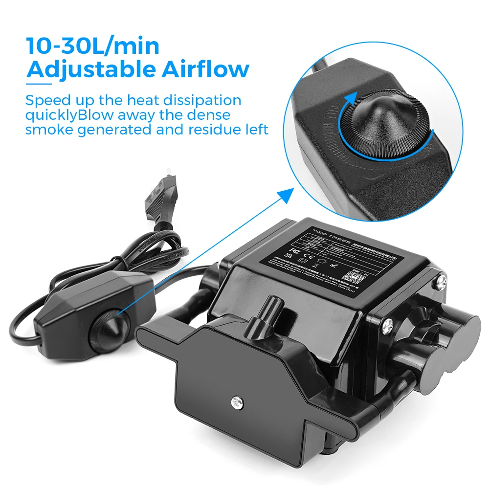 Twotrees Adjustable 30L/Min Air Pump Compressor Laser Air Assist Pump for Laser Engraving Machine Laser Cutter and Engraver AC 110V/220V