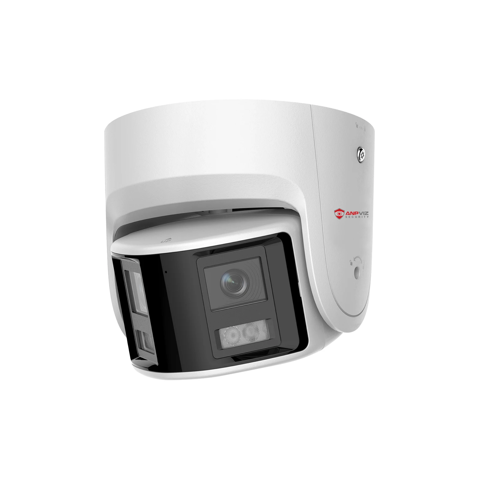 

4K 8MP IP Camera Outdoor Dual Lens Panoramic Camera 180 Degree Image Human/Vehicle Detection Sound & Flash Alarm Poe Ip Camera