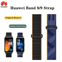 Correa de nailon Original para Huawei Band 8, pulsera deportiva de tejido naranja vibrante para Huawei Band 9