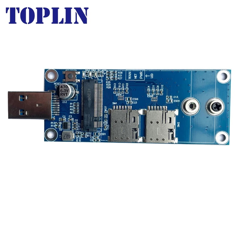 NGFF - USB3.0アダプター、SIMカードキー スロットBアダプターカード付き、NGFF M.2 4G 5G LTEモジュール L860-GL DW5821E RM502Q-GL RM500Q用