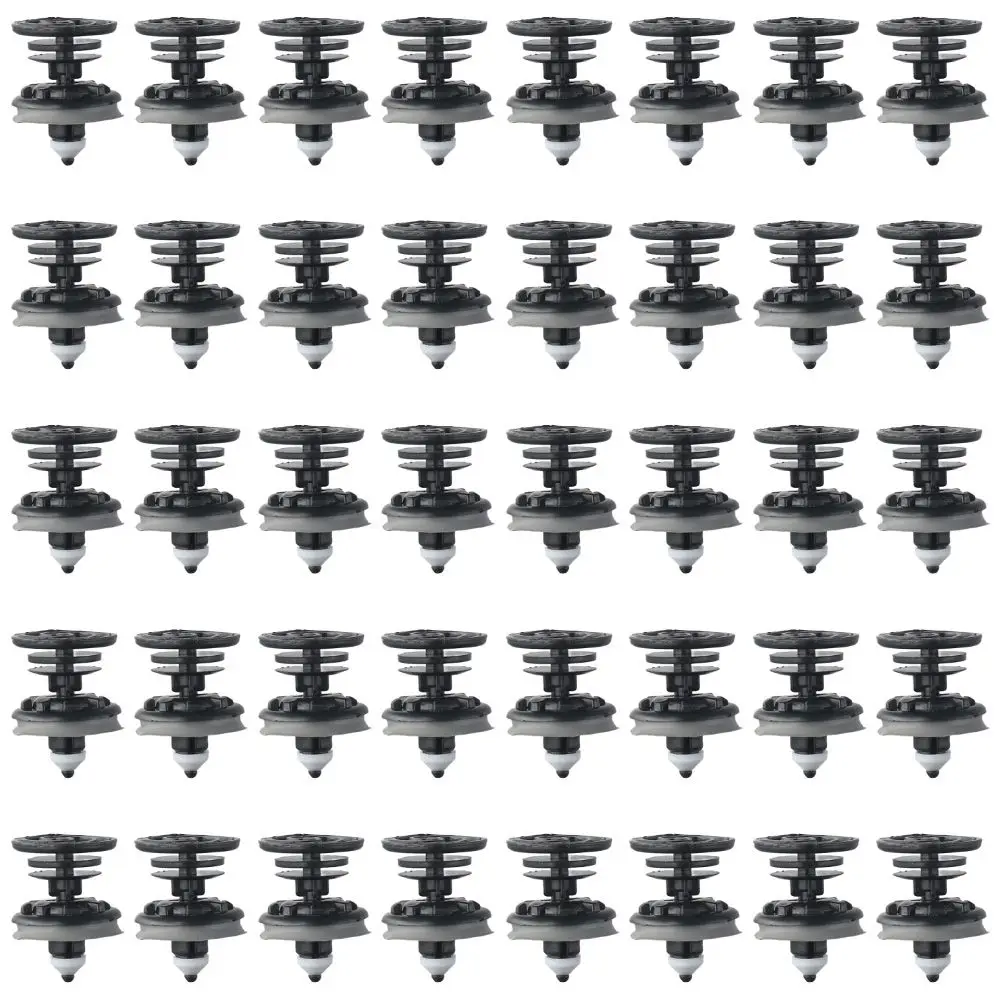 

40 шт., автомобильные запчасти, черные клипсы для отделки двери, нейлоновые клипсы, клипсы для автомобиля