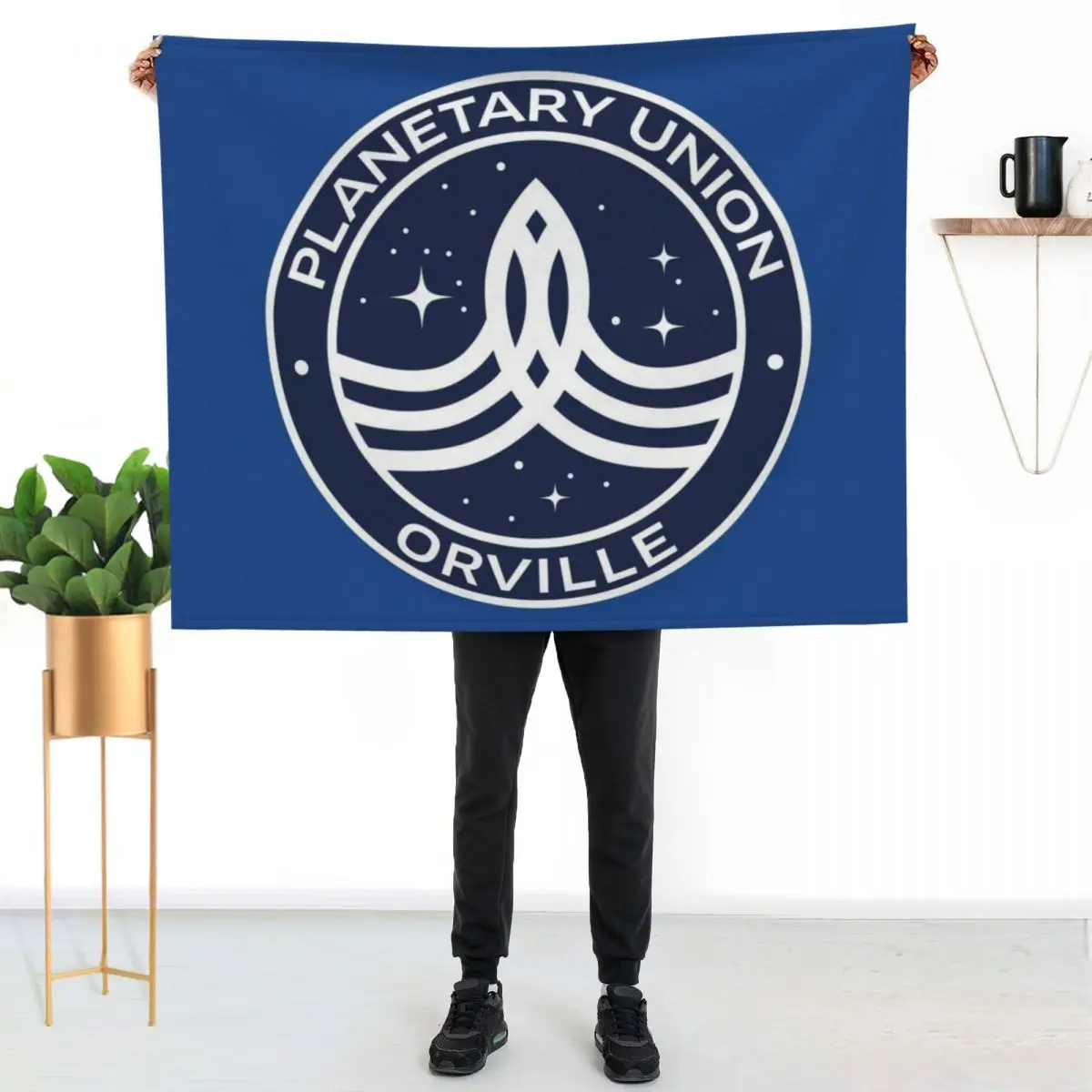 The Orville -Planetary Union Logo Throw Blanket Vintage Moving Furry warm winter Heavy Luxury Designer Blankets