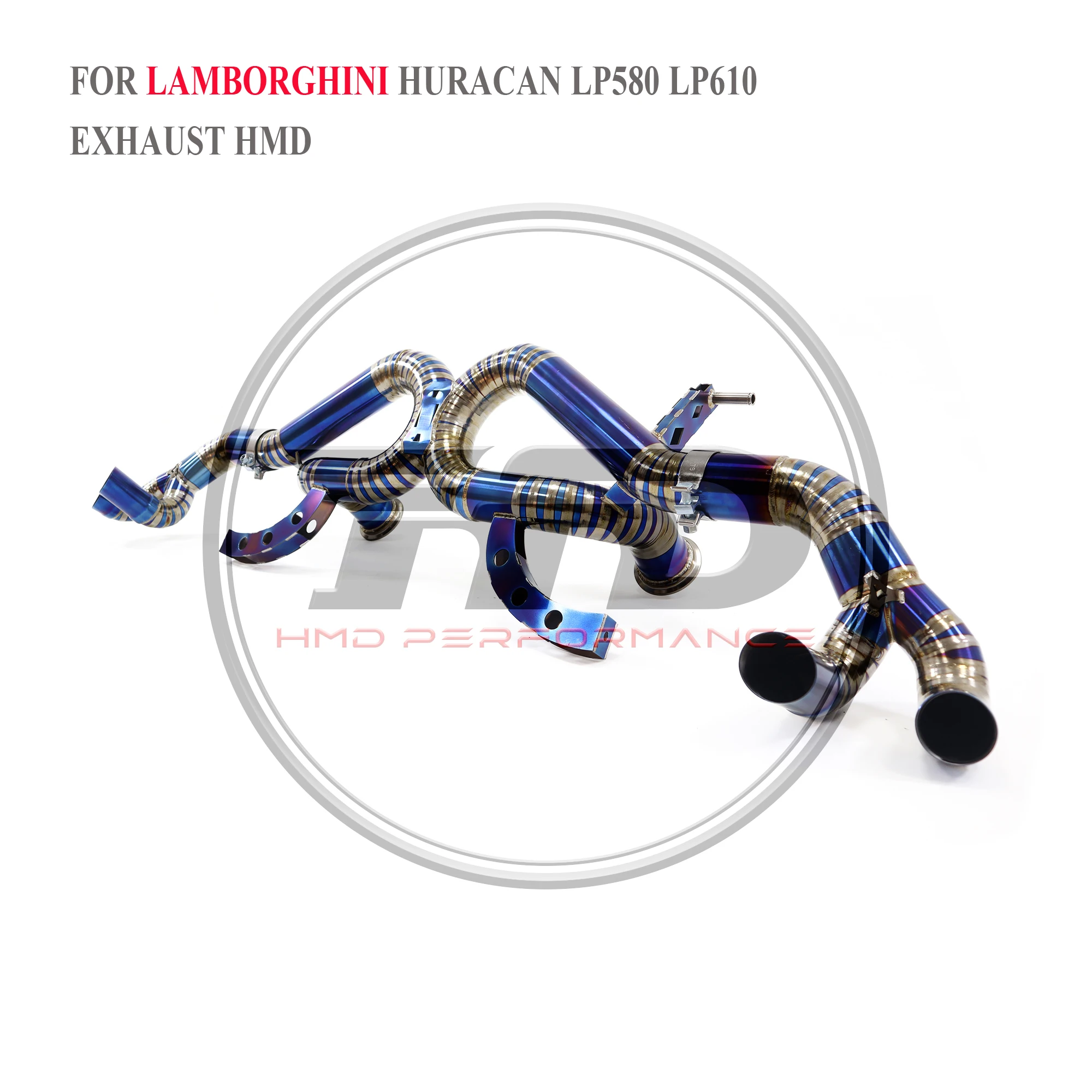 HMD Titanium Exhaust System Performance Catback for Lamborghini Huracan LP580 LP610 Without Valve And Muffler Straight Pipe